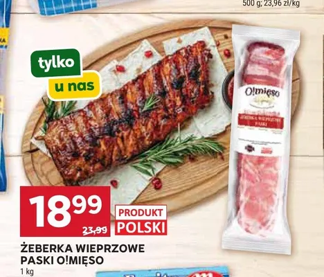 Żeberka wieprzowe paski O!Mięso promocja w Stokrotka