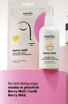 Maska w płachcie z ceramidami Resibo Berry Well promocja w Hebe
