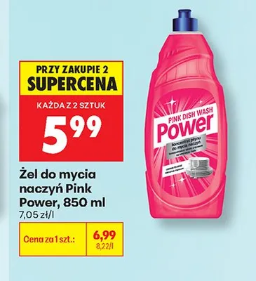 Żel do mycia naczyń Pink Power promocja w Biedronka