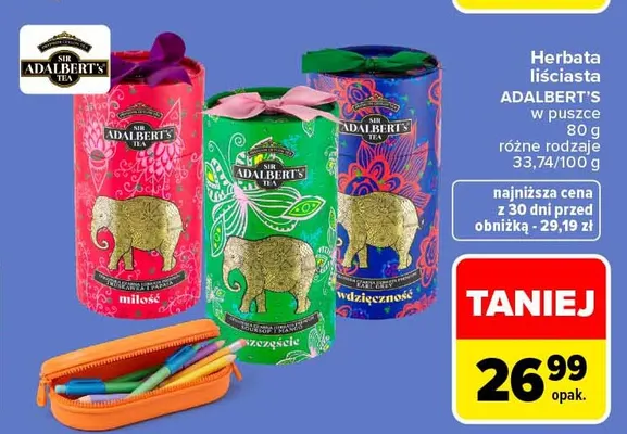 Herbata liściasta Adalbert's w puszce Miłość promocja w Carrefour