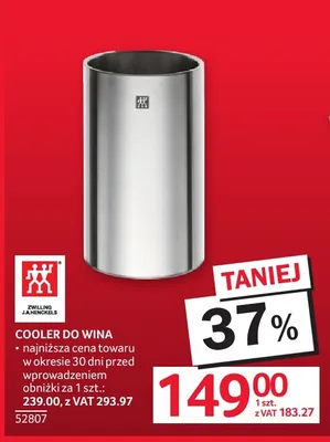 Cooler do wina Zwilling promocja w Selgros