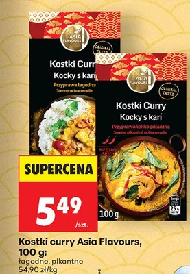 Kostki curry Asia Flavours łagodne promocja w Biedronka