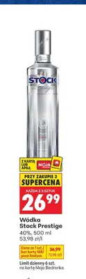 Wódka Stock Prestige 40% promocja w Biedronka