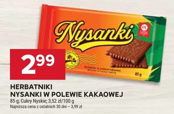 Herbatniki nysanki w polewie kakaowej promocja w Stokrotka