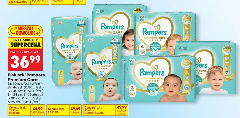 Pieluszki Pampers Premium Care S6 promocja w Biedronka
