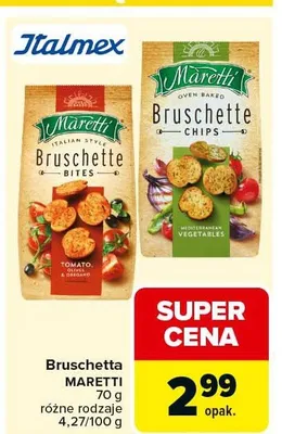 Chipsy bruschetta Bites pomidor, oliwki i oregano promocja w Carrefour Market
