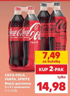 Napój gazowany Coca-Cola, Fanta, Sprite promocja w Kaufland