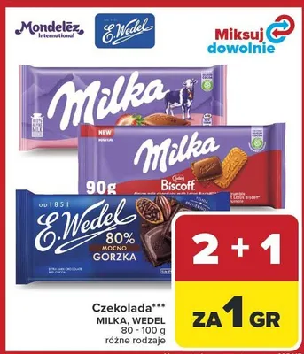 Czekolada różne rodzaje promocja w Carrefour