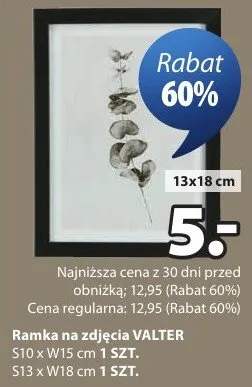 Ramka na zdjęcia Valter 13x18 cm S13 x W18 cm promocja w Jysk