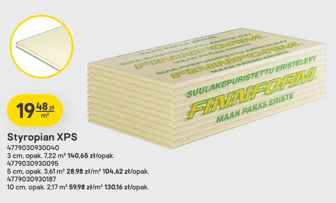 Styropian XPS 5 cm Finnform promocja w Castorama