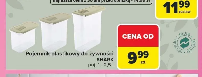Pojemnik plastikowy do żywności BranQ Shark promocja w Carrefour