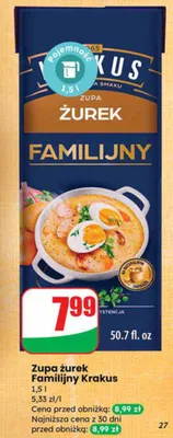 Zupa żurek Familijny Krakus promocja w Dino