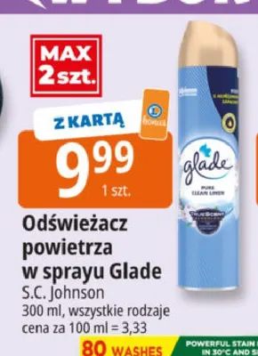 Odświeżacz powietrza w sprayu Glade promocja w Leclerc