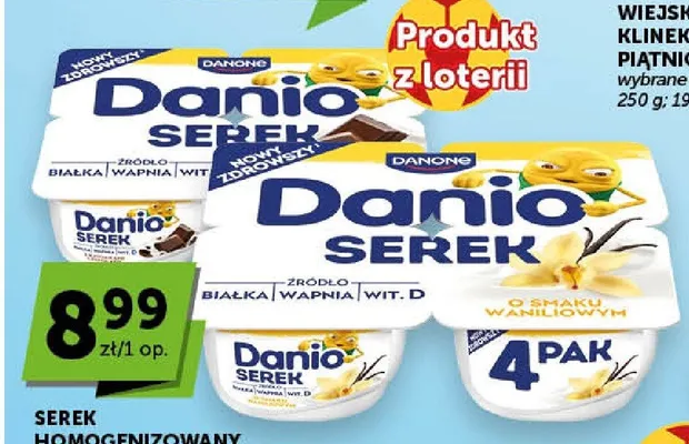 Serek homogenizowany Danio 4-pak promocja w ABC