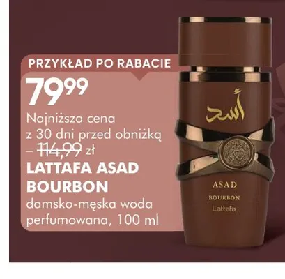 Damsko-męska woda perfumowana Lattafa Asad Bourbon promocja w Super-Pharm