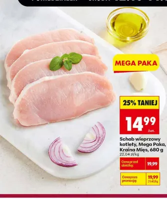 Schab wieprzowy kotlety Mega Paka Kraina Mięs promocja w Biedronka