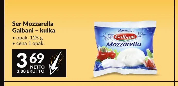 Ser mozzarella Galbani kulka promocja w Makro