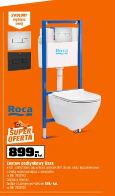 Zestaw podtynkowy Roca Ossa z przyciskiem chrom promocja w OBI