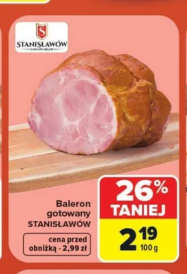 Baleron gotowany Stanisławów promocja w Carrefour