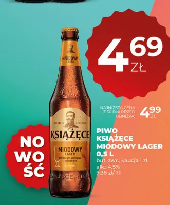 Piwo Książęce Miodowy Lager promocja w Duży Ben