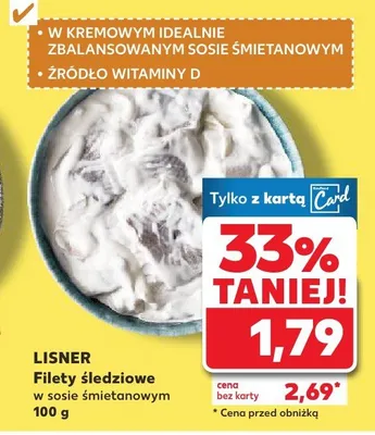 Filety śledziowe w sosie śmietanowym promocja w Kaufland