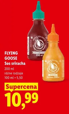 Sos sriracha FLYING GOOSE promocja w Lidl