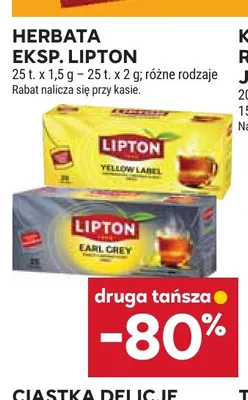 Herbata ekspresowa Lipton Yellow Label promocja w Stokrotka