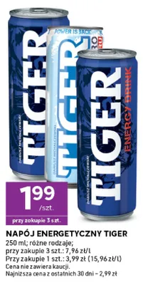 Napój energetyczny Tiger promocja w Stokrotka