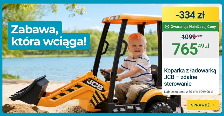 Koparka z ładowarką JCB – zdalne sterowanie promocja w ERLI