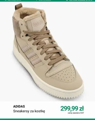 Sneakersy za kostkę Adidas promocja w Deichmann