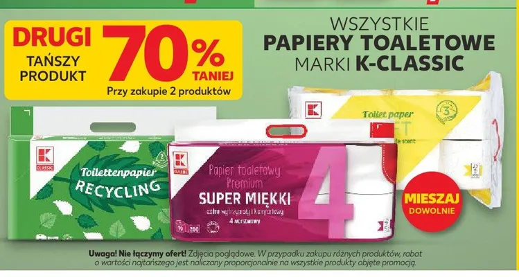 Papier toaletowy K-Classic promocja w Kaufland