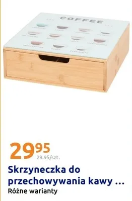 Skrzyneczka do przechowywania kawy promocja w Action