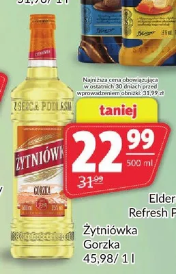 Wódka smakowa Żytniówka Gorzka promocja w Prim Market