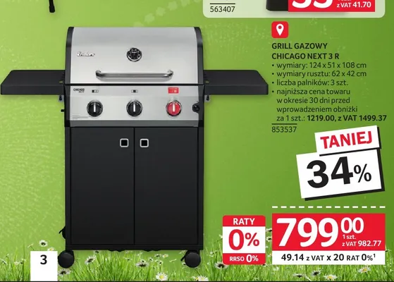 Grill gazowy Enders Chicago Next 3 R promocja w Selgros