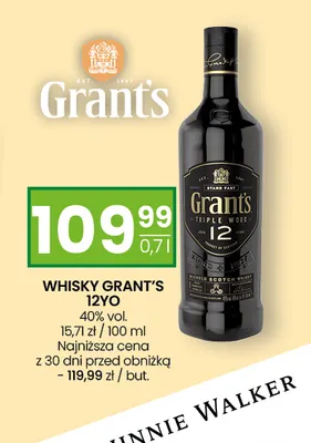 Whisky Grant's 12YO promocja w Twój Market