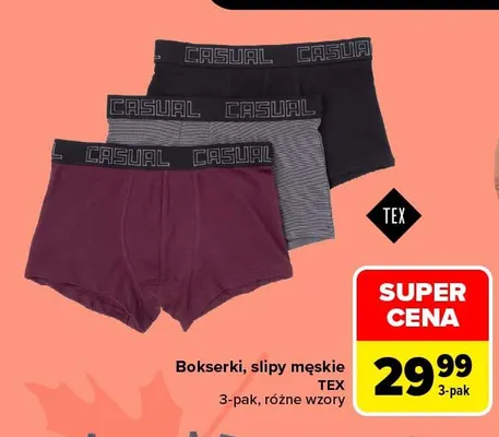 Slipy męskie TEX 3-pak promocja w Carrefour