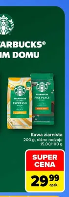 Kawa ziarnista Starbucks promocja w Carrefour Market