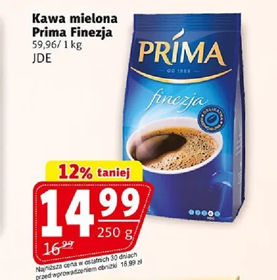 Kawa mielona Prima Finezja promocja w Prim Market
