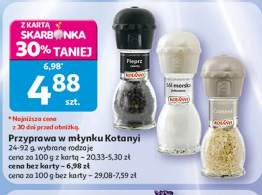 Przyprawa w młynku Kotanyi Sól morska promocja w Auchan