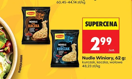 Nudle Winiary smak kurczak z czarnym pieprzem i chili promocja w Biedronka