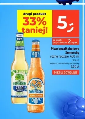 Piwo bezalkoholowe Somersby Mandarine 0,0% promocja w Dealz