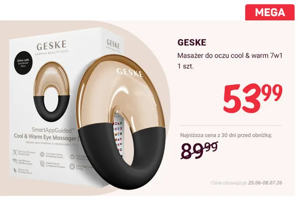 Masażer do oczu cool & warm 7w1 Geske promocja w Rossmann