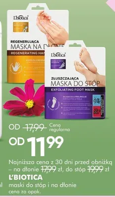 Maska do stóp L'biotica 1szt promocja w Super-Pharm