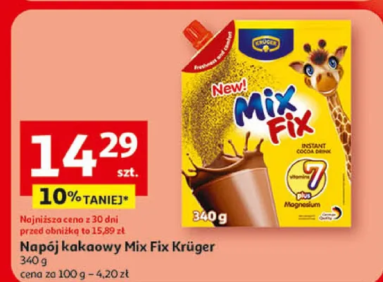 Napój kakaowy Mix Fix promocja w Auchan