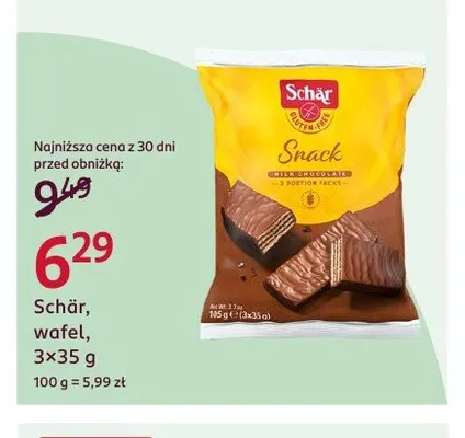 Wafel Schär Snack 3-pak promocja w Rossmann