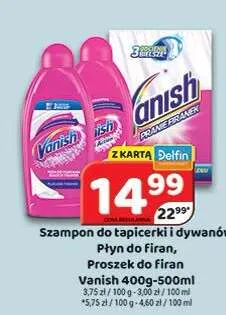 Szampon do tapicerki i dywanów Vanish promocja w Delfin