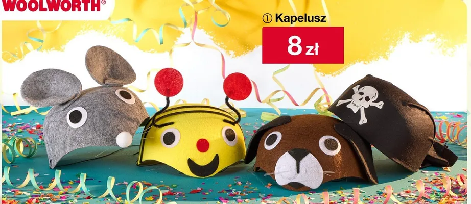 Kapelusz karnawałowy promocja w Woolworth