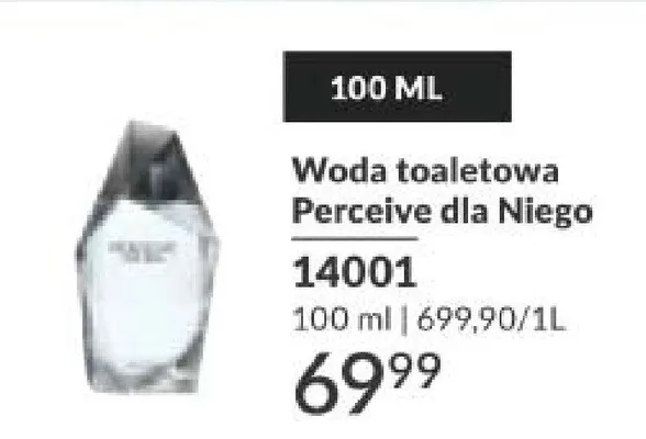 Woda toaletowa Perceive dla Niego promocja w AVON
