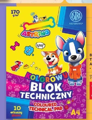 Blok techniczny Astrino A4 10 kartek promocja w Selgros