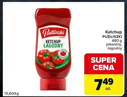 Ketchup łagodny Pudliszki promocja w Carrefour Express